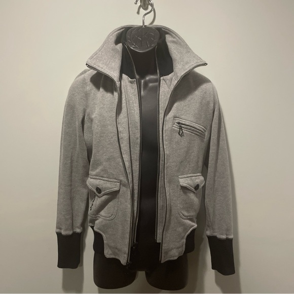 Fox Racing Kids Wolf Grey Full Double Zip Hoodie - Large - Picture 3 of 9